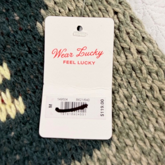 NWT Lucky Brand Southwestern Geometric Wool Blend Sweater Mens M Aztec Boho - Picture 9 of 10